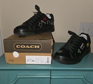 Coach Women Leather Sneakers In Sketch Print